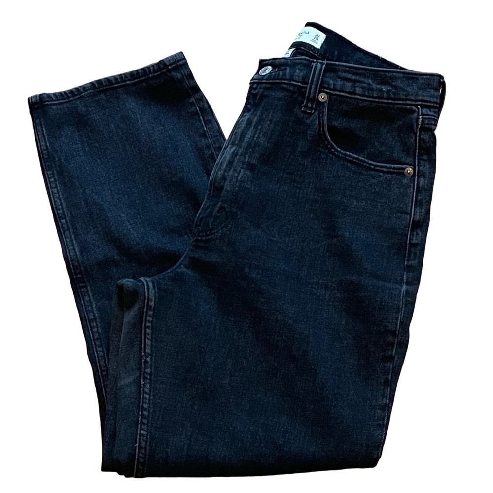 Abercrombie & Fitch Curve Love Ultra High Rise The Ankle Straight Size 30 / 10R
